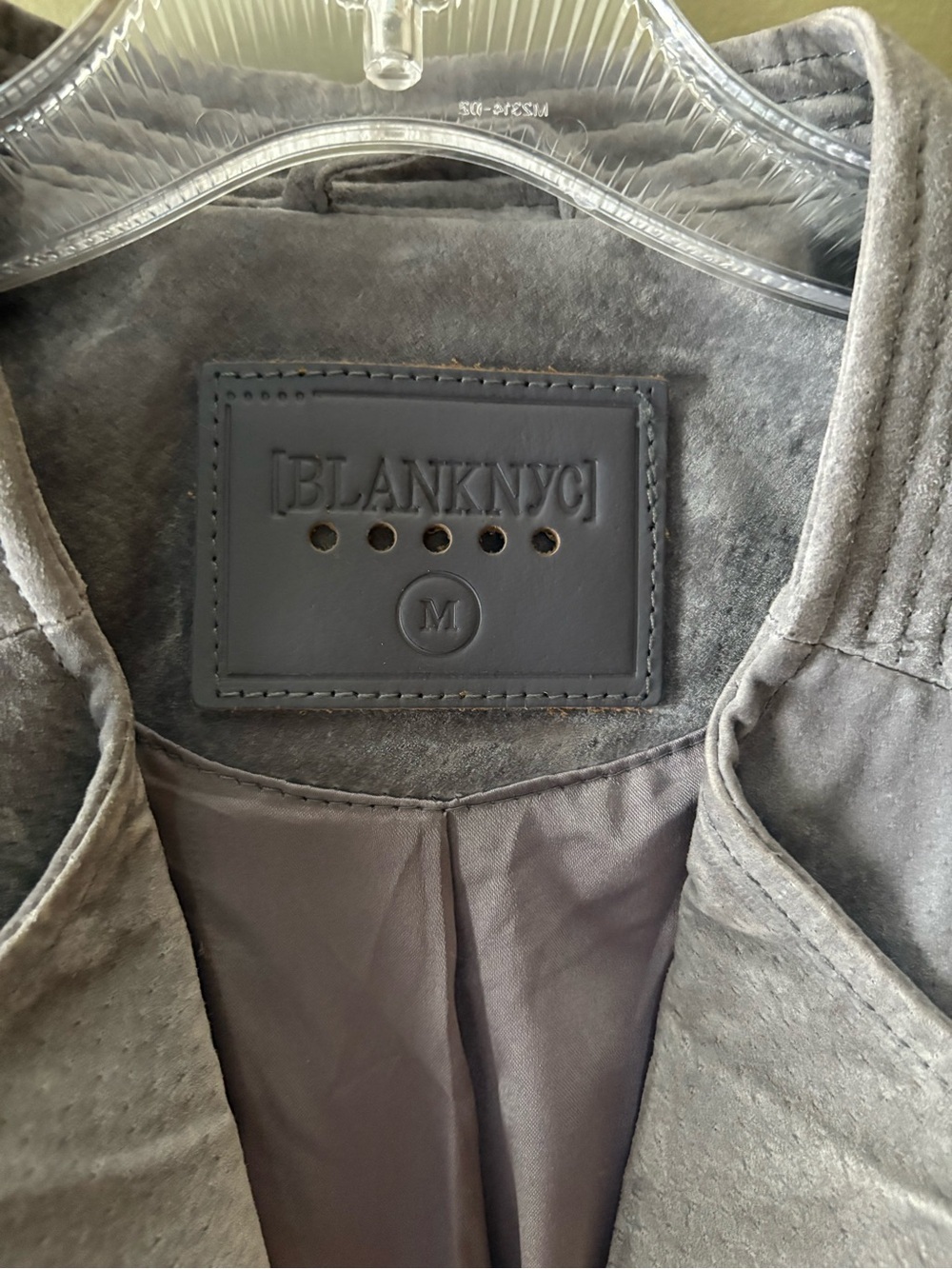 NWOT BLANKNYC Grey Suede Moto Jacket Size M - Picture 5 of 11